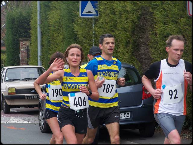 Ccile Dame et son accompagnateur Fabrice Debacker sur le semi-marathon ...