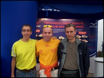 Manu & Arnaud en compagnie de Bruno Heubi, une pointure du 100 bornes ...