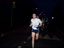 Joseph Lebon de l'U.S.Tourcoing ds le dpart en tte de course ...