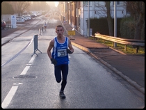Rmy Hurez de l'AC.Cambrai, seul en tte  300 m de l'arrive ...