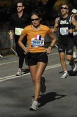 Agnès Legrand en pleine concentration pendant son marathon ...