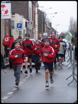 l'chauffement avant la course des jeunes ...