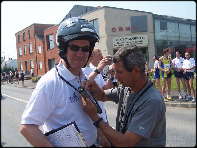 JP sur la moto avant le dpart ...
