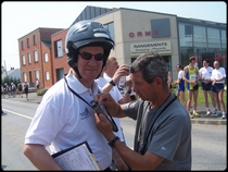 JP sur la moto avant le dpart ...