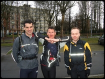 Olivier, Fred & Arnaud avant une sortie de 35 Km ...