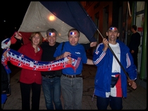 Carole, Alain, Arnaud & Didier  Lille aprs le match France Espagne ...