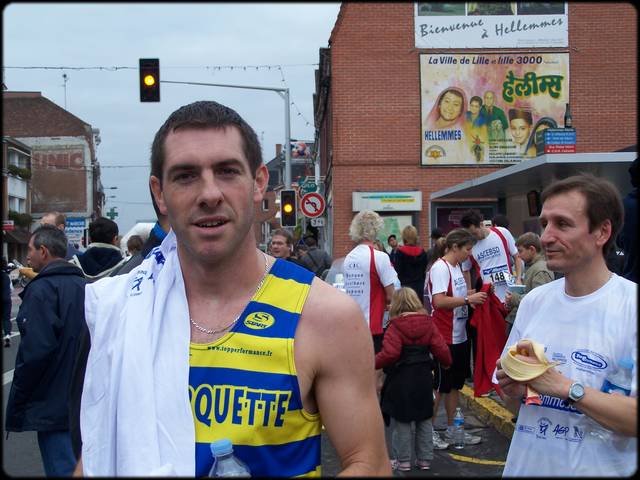 Adrien Legrand, content de son temps sur le 5 Km ...