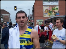 Adrien Legrand, content de son temps sur le 5 Km ...
