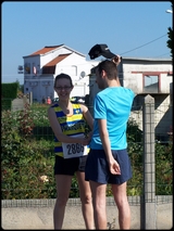 Amlie avant le dpart du 10 Km ...