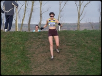 Carole Florange ngocie une des difficults du parcours ...