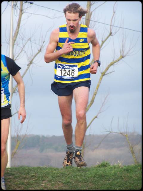 Alexis sur le point culminant de la course ...