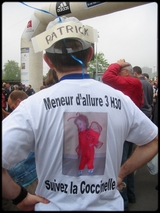 Patrick, meneur d'allure en 3h30 soutient Athina ...