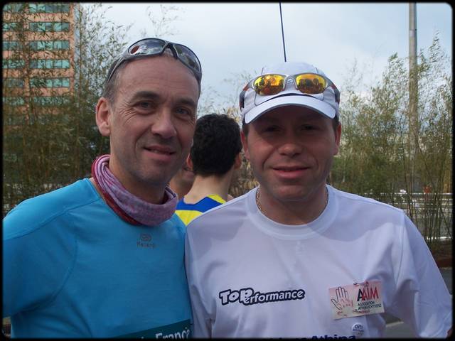 Arnaud & Daniel avant le dpart du marathon ...