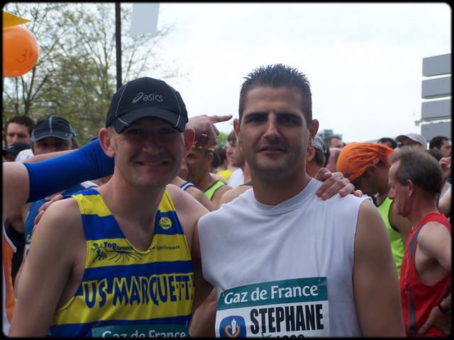 Ludo & un ami avant le dpart du marathon ...