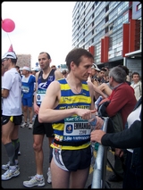 Emmanuel Damageux avant le dpart du marathon ...