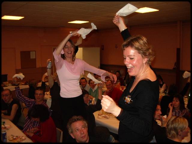 et on fait tourner les serviettes ...