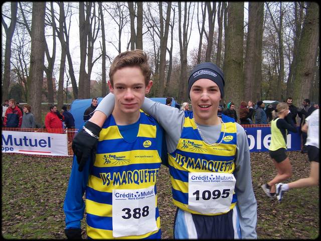 Damien & Florian avant la course des cadets ...